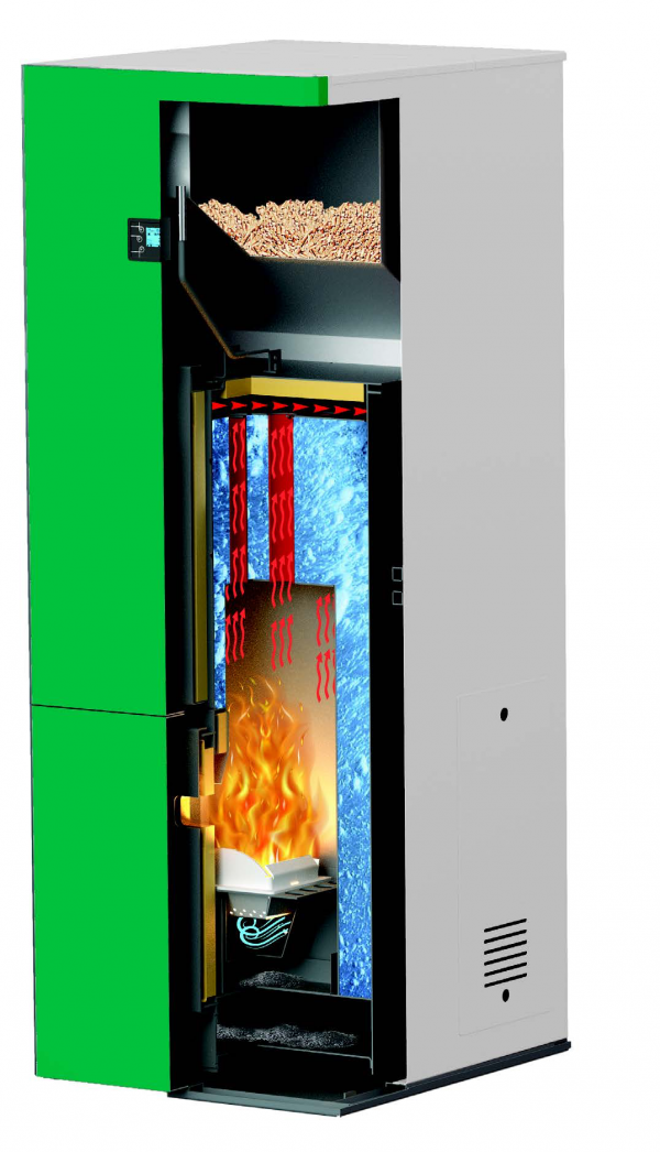 Centrala peleti compacta Mareli Premium RubynoR SBN 20-35KW - imagine 3